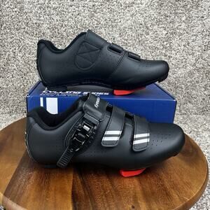 Kyedoo Cycling Shoes Black with Delta Cleats 3 Bolt Men's Size UK 41 / US 8